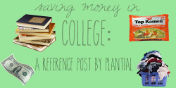 plantial:  *Credit to Planyt for the great idea! //general// Save money on laundry Affordable posters for dorm rooms  Cheap ways to decorate your dorm Save money on clothes My College Yardsale: Find essentials for cheap Free homework help Free ways to