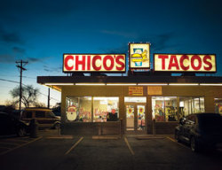 artydoode:  A Night at Chico’s Chico’s Tacos sits on Alameda Avenue in a humble area of El Paso known as the Lower Valley. Though a chain of five eateries now share the Chico’s name, el original is this one. Here, wedged between a graveyard and