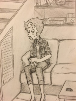 radmo:  I don’t really art, but today is cozy, and I love Pearl.  I like to think that she takes a liking to coffee after her first date with Mystery Girl. 