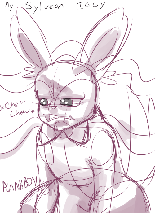 A rough sketch of my Sylveon, Iggy. Irony. porn pictures