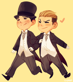 syderp:  TOPHAT AND STUPID CRAB PASTA SLICKED BACK HAIR MAKES ME HAPPY 