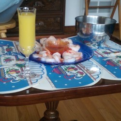 Shrimp and Mimosa&rsquo;s! Happy Easter!!!