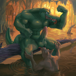 skoogers:  Croc Hunting by -Brass my absolute favorite fucking picture yesyes 