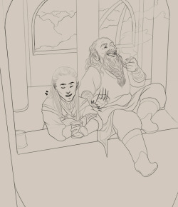 mortsart:  “The day a dwarf sails to Valinor is the day I say I love you, elf!” Oops *hides*. Legolas and Gimli were my otp even before I knew that was actually, you know, a thing. I’m starting to enjoy drawing fanart so I needed to draw them ‘cause