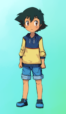 kyukon9tales:  Young Ash for Ash’s birthday! : D 