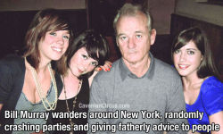 deathcabforkehan:  shipwreckedatseaa:  jakehellrose:  gnarville:  Proof that Bill Murray really is the most interesting man in the world.  That’s why I love this guy.  bill fuckin murray  my hero   HE IS THE MAN!!!!