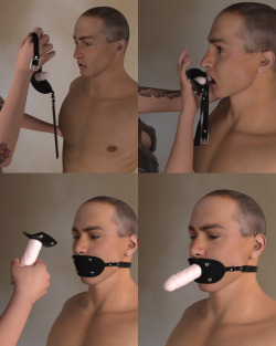  Keep M4 quiet with this cock gag. The inner dildo ensures quiet from him  and the outer dildo provides pleasure for her. The outer parts can be  hidden to provide just a simple cock gag. 	Also included is a 2nd, rigged figure designed to be used by the