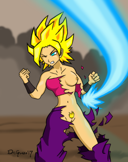 Caulifla learning to dodge. (with SSJ pubes)