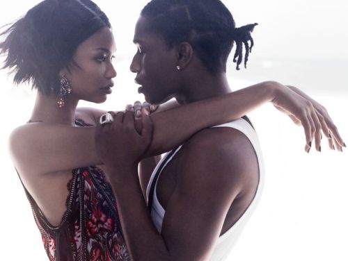 tismys:  gxxdgxxn:  A$AP Rocky & Chanel Iman for Vogue September 2014  They look so good  