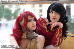 Happy everyone seems to love @alexa-rynay and me as Pyrrha and Cinder :3 I put off cosplaying Cinder for a really long time, but I’m ultimately happy that I waited so long because I think I had the most fun in her other than my Yang costume :D