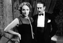 divadietrich:  Marlene Dietrich and Adolphe Menjou in Morocco (1930).