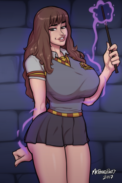 mrpotatoparty: Commission of Hermione using magic to get “sexed up”   Check out my patreon for full resolution @patreon.com/mrpotatoparty   
