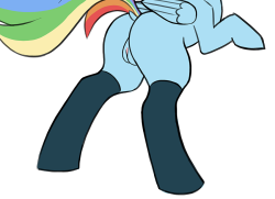 pony-butt-express:(50/366) Rainbow Dash but without her normal butt tattoo. And I totally didn’t just crop the picture cause I couldn’t draw her damn face.x: