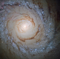 sixpenceee:  Hubble Telescope view of Messier 94This image, taken by the Hubble Telescope, shows the galaxy Messier 94, which is about 156 million light-years away from Earth.ESA/NASA / Via nasa.gov viz BuzzFeed