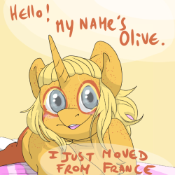 ask-the-french-olive: A little redraw of the first post on this blog ! Only one panel because I am really tired =w =“ The first one has been done in August 2015… And the second one in May 2017 ! A friend thought 2015 art was done by somebody else