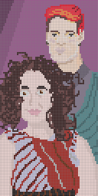 Pixel Portrait - Sean and Anne This is a drawing i did back in
