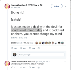 the-punning-ubus: catchymemes:  Conditional Immortality of Lobsters   so its either being eaten by humans in the end or being eaten by bacteria in a suit to tight for them in the end honestly i cant decide which is worse 