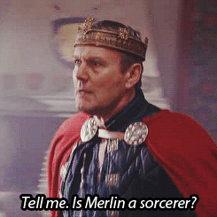 searedontomyhearts:  Merthur AU Part 31 Uther confronts Arthur about his suspicions about Merlin’s magic and Arthur denies everything, as he truly believes Merlin to be innocent of these allegations. (All the parts) 