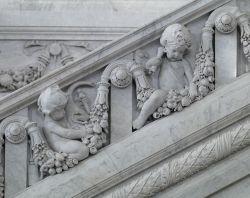 vxtacy: qock:  Putti (detail) on staircase at Library of Congress Thomas Jefferson Building, Washington, D.C by Philip Martiny  minimal x urban x photography x art 