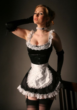dreamerinchastity:  Maid service… The maid kink is very cute to me. I think that a well done french maid look can be the cherry on top of an intimate night. Though there is a massive stereotypical problem with “french maids”, the problem I see is