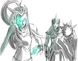 did-you-reboot:  So Kalista was just announced and she’s really cool and she can fling her support (technically the support dashes but FLINGING IS MORE FUN) and oops my hand slipped. Apologies for how messy it is…If i let myself take more time I’d