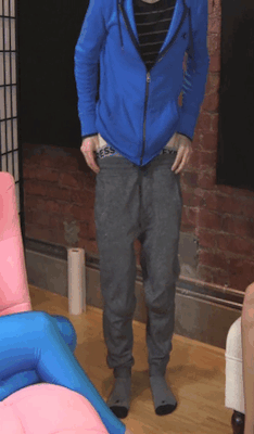 chastestories: Chastity Gif (source: brat princess)  Forced to display his submission as a chastity boy.