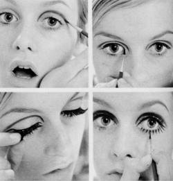 quinnashleythings:   allloststars:  1960s makeup is perhaps one of the most recognizable of the vintage styles of makeup, whether you choose to go for doll-like makeup of Twiggy (above) or a more sophisticated Mad Men style look, it’s definitely all