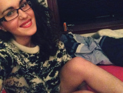 hairygirlsonly2:  go1o1d:  nanciepancy-x:  Fuck I’m so cute  Love to see you without your glasses.  Yes u are   You really do have cute legs.