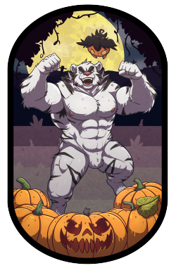chocofoxcolin:   Were tiger?    A halloween pic for my friend   yinhuo he love this time of the year XD  http://www.furaffinity.net/view/21564002/ 