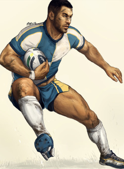 zabaniyya: marccus-art-blog: rugby guys #1 