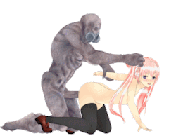 Cute lolicon hentai girl getting fucked by a mutant zombieâ€™s monster cock from the animated sex game Fighting Girl Mei.