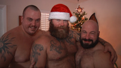 monstercub:  Preview pics from my upcoming Christmas scene, &ldquo;I saw Daddy kissing Santa Clause&rdquo; ft. Rusty G, Hoss Adams, and Hunter Scott Only at MonsterCub.com 
