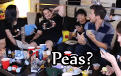 tinyblogtim:  Baby Food Challenge, Round 2 (Mark does not like peas)Mark went to bed, but you can still go hang out with the Grumps and donate to charity!
