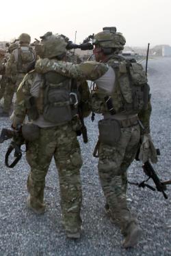 majorleagueinfidel:  “We happy few, we band of brothers. For he today that sheds his blood with me, shall be my brother.” -William Shakespeare,“King Henry V” U.S. Army Rangers moments before a combat operation in Afghanistan.