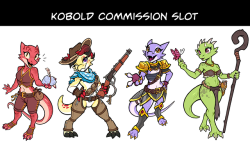 sorcart:  Four Build-A-Bold slots are available for auction on YCH.commishes!Your character may be an existing kobold, a koboldification, or a new kobold design! Slot 1: https://ych.commishes.com/auction/show/7L5E/bulid-a-bold-commission-slot-1/ Slot