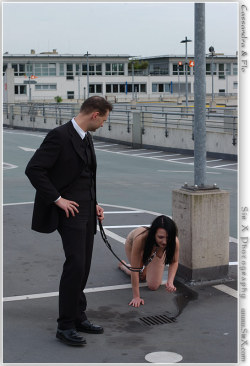 kristin-kailey:  Wouldn’t society be great if you could just walk your naked slave around on all fours on your leash and not get arrested or be looked at funny.   It would be as normal as walking your dog is, because after all, you are walking your
