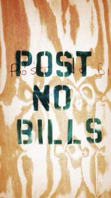 Post NO bills