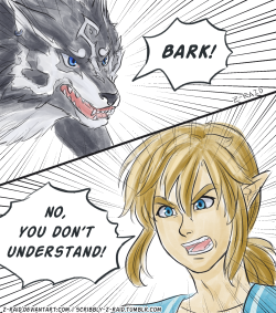 scribbly-z-raid:  I have the Wolf Link amiibo so this is the future Zelda experience I get to look forward to when Breath of the Wild comes out. (Based off of this meme cause I am unoriginal and unfunny) 