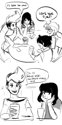 leisha-riddel:  I found @ehjaybones ‘s old Korrasami comic and I fucking lost it - and that inspired this nonsense.  It is actually the first #PROJECTSOLACE comic online. I’m not sorry.  