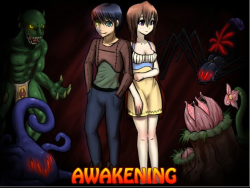 English Version: Project #0 - AwakeningCircle: Octopussy_CompanyThis story is about a cute little girl who got lost in a creepy forest, and a cool brave guy who decided to save this sweetie. The gameplay is simple: just read the text and make your choice