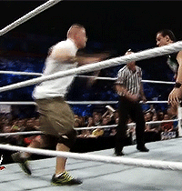 brayjstyles:  Alberto Del Rio + Spinbusters    Spinebuster? Or an excuse to grab at John&rsquo;s ass?!