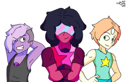 Gender-swap Crystal Gems. I drew this at 1:00 am in the morning the other night when I had one of my idea attacks. 