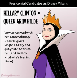 tastefullyoffensive:  Why Every Presidential Candidate is Actually a Disney Villain by Nathan Yaffe for College Humor 