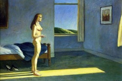 canvasobsession:   Edward Hooper  (thanks wet wolf for the information)  Edward Hopper, of course (canvasobsession isn&rsquo;t just robbing images in a way that would permit him to remain unnoticed: he can&rsquo;t even copy correctly the informations