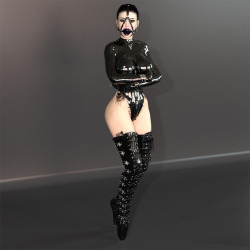  So you have that Genesis 3 Female Character that is totally into fetish  and wants to be bound in latex as quickly as possible!? Put her into the  Straitjacket Leotard, made out of shiny, sexy latex! Locked, of course! Ready for G3F and Daz Studio 4.9