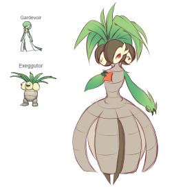 nemirutami:  I was hoping to try out some unusual fusions with Gardevoir but idk if this is far enough out of the ordinary. I call this set “Gardevoir can make any pokemon look beautiful.png(s)”   @slbtumblng O oO &lt;3