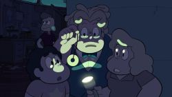 the-world-of-steven-universe:  Steven, Ronaldo, Lars and Sadie are afraid of the dark.On this week’s episode of Steven Universe, Thursday, February 12 at 6:30 p.m. (ET/PT)… “Horror Club” – Steven goes to the lighthouse to watch scary movies