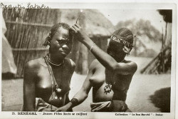 Senegalese girls from a vintage postcard.