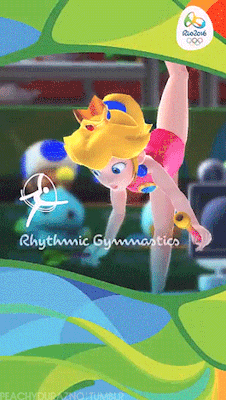 peachydurazno:  Mario &amp; Sonic At The Rio 2016 Olympic Games   ↳ Princess Peach Rhythmic Gymnastics in the arcade version of the game.   ;9