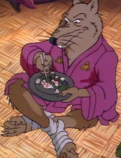 I watched a little bit of classic TMNT at one point today, and was reminded yet again just how much I love Master Splinter from that incarnation. :)